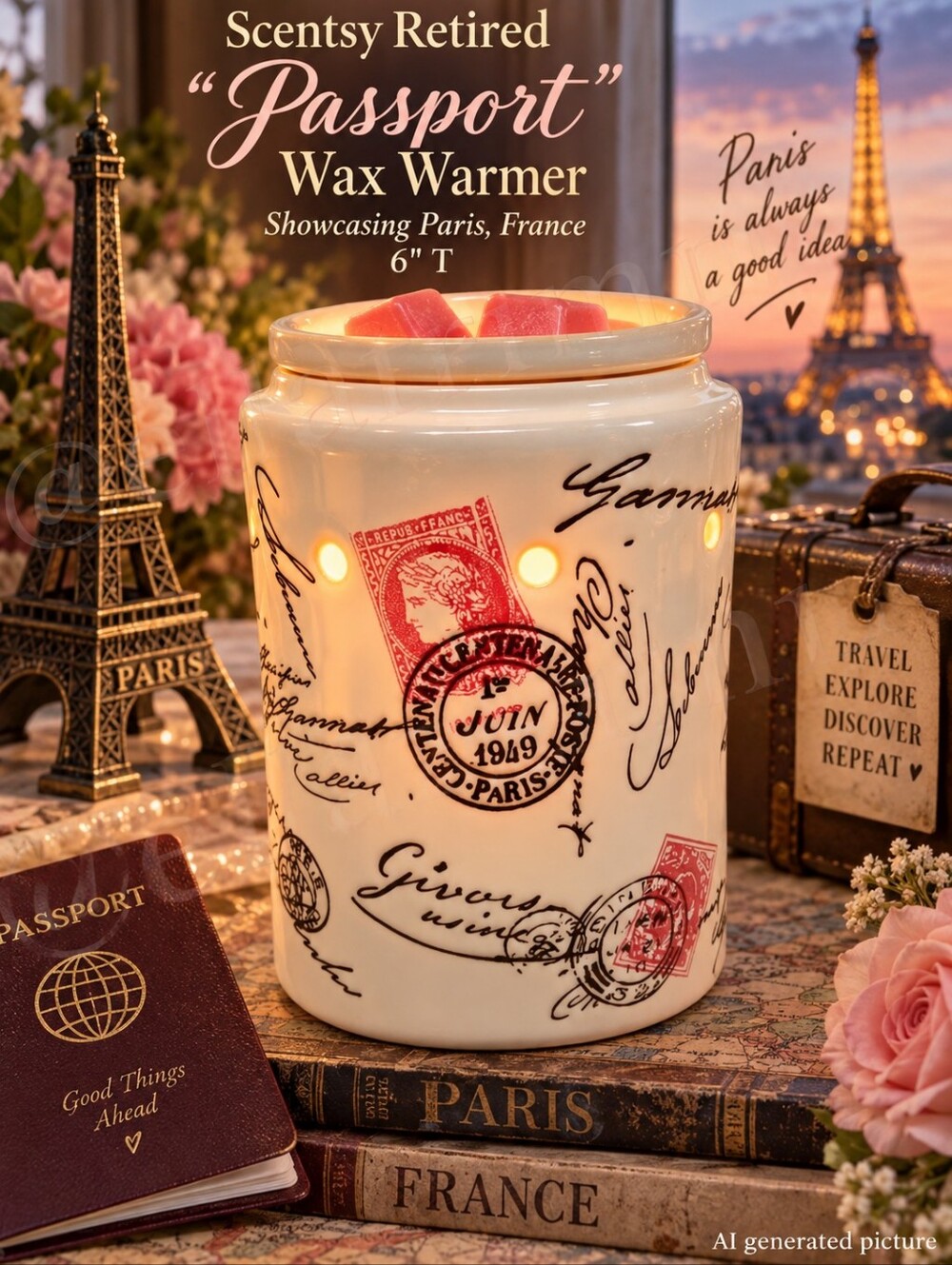 Retired Electric "Passport" Premium Full-Size Wax Warmer Scentsy